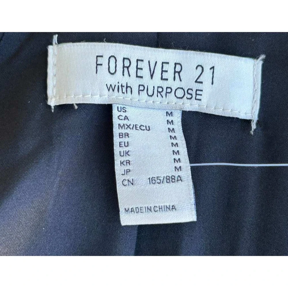 Forever 21 with Purpose Camel Tan Double Breasted Longline Coat Mens Medium M‎